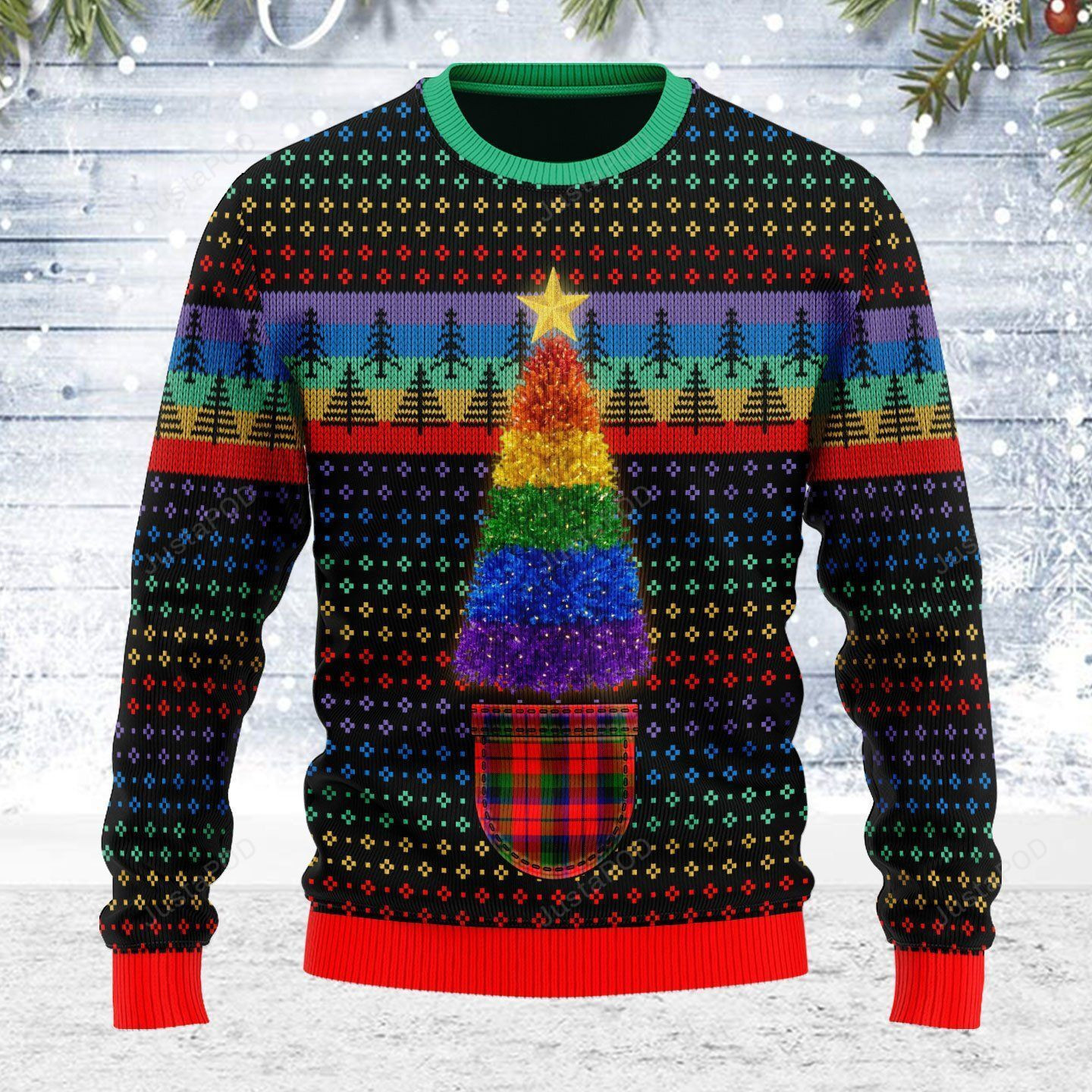 Lgbt Christmas Tree Ugly Christmas Sweater, Perfect Holiday Gift