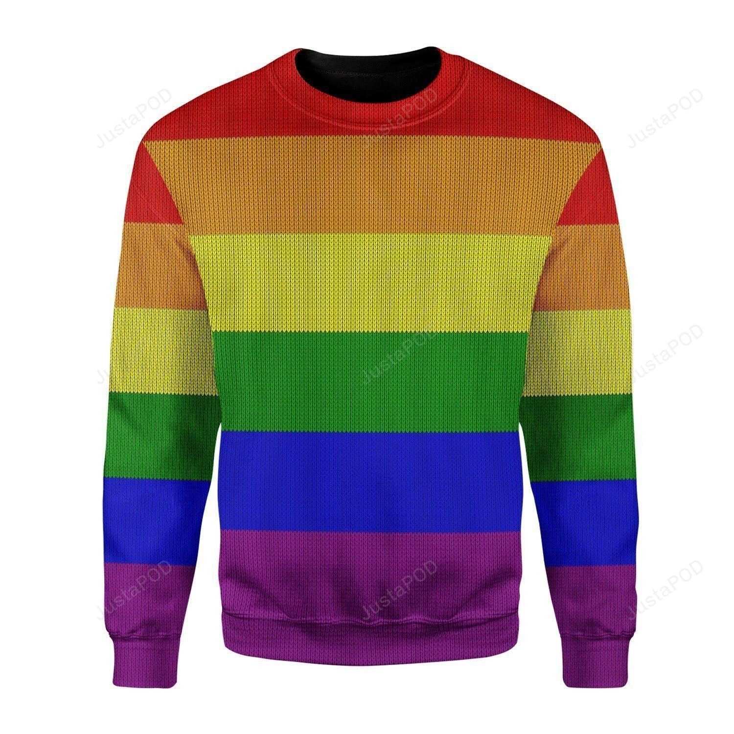 Lgbt Flag Ugly Christmas Sweater, Perfect Holiday Gift