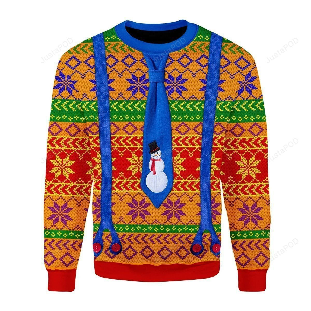 Lgbt With Tie And Suspenders Ugly Christmas Sweater, Perfect Holiday Gift
