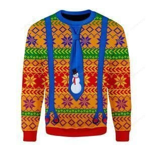 Lgbt With Tie Ugly Christmas Sweater, Perfect Holiday Gift