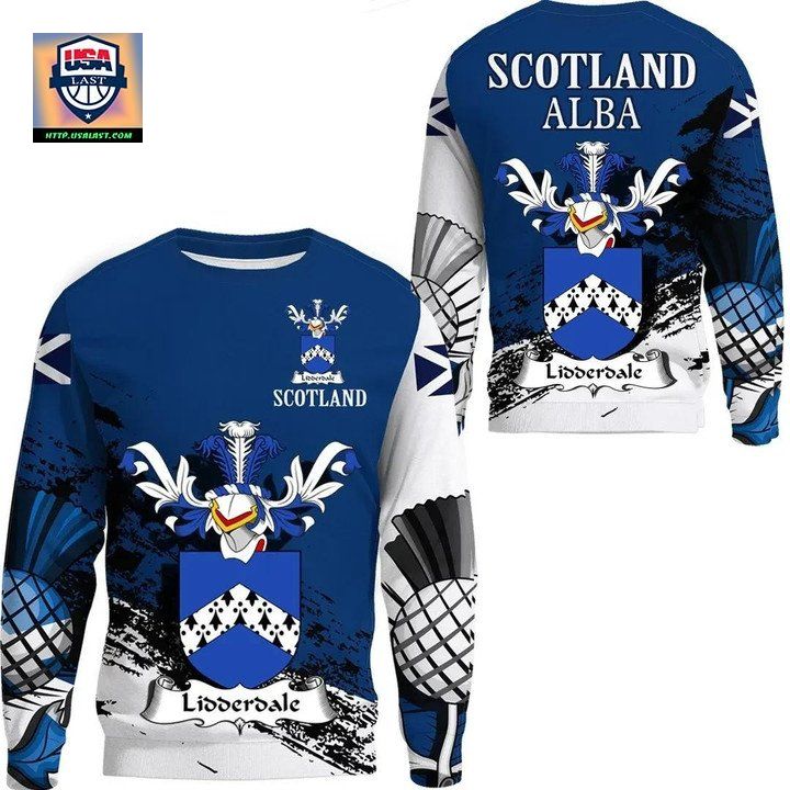 Lidderdale Scottish Family Crest Scotland Special Sweater 
