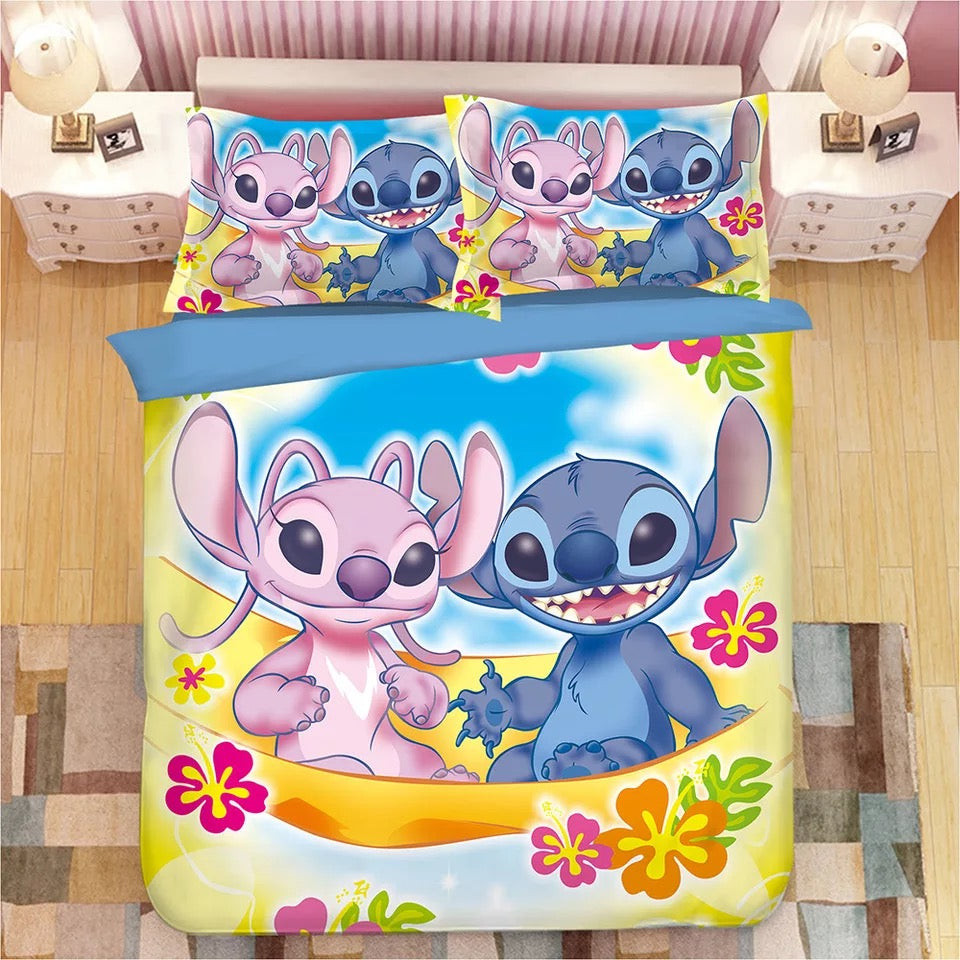Lilo & Stitch Duvet Cover Quilt Cover Pillowcase Bedding Set Bed Linen Home Bedroom Decor