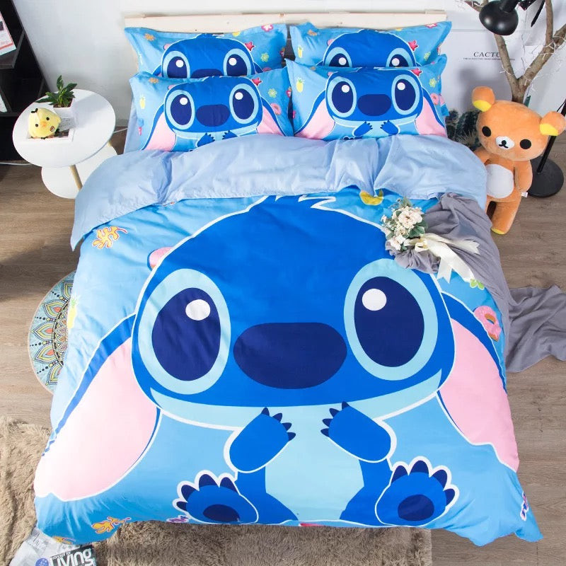 Lilo & Stitch Duvet Cover Quilt Cover Pillowcase Bedding Set Bed Linen Home Bedroom Decor