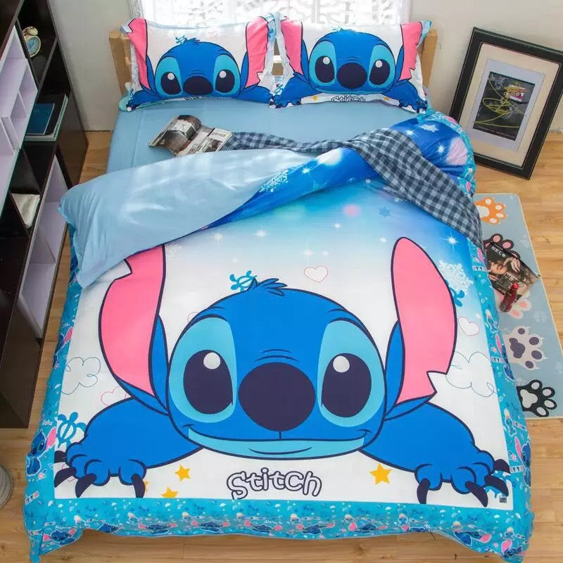 Lilo & Stitch Duvet Cover Quilt Cover Pillowcase Bedding Set Bed Linen Home Bedroom Decor