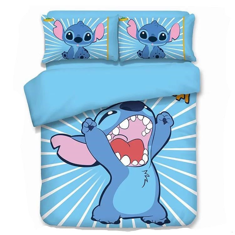 Lilo & Stitch Duvet Cover Quilt Cover Pillowcase Bedding Set Bed Linen Home Bedroom Decor