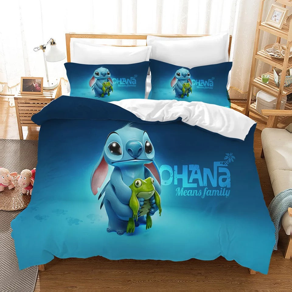 Lilo & Stitch Duvet Cover Quilt Cover Pillowcase Bedding Set Bed Linen Home Bedroom Decor