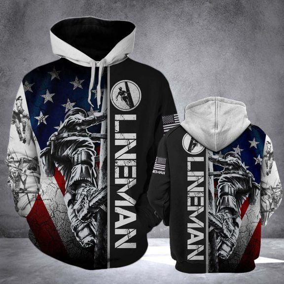 Lineman 3D All Over Print Hoodie & Zip Hoodie
