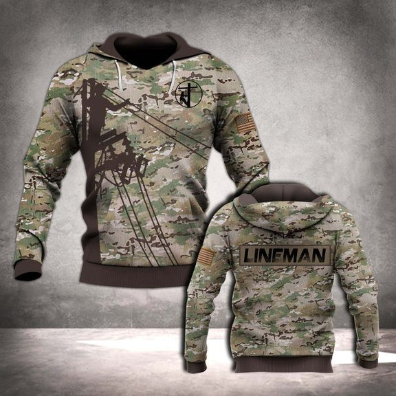 Lineman 3D All Over Print Hoodie & Zip Hoodie