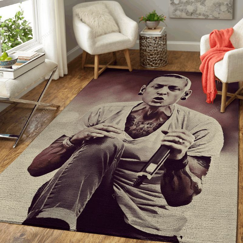 Linkin Park 288 Music Art Rectangle Area Rug – Full Print Carpet For Living Room & Bedroom Home Decor
