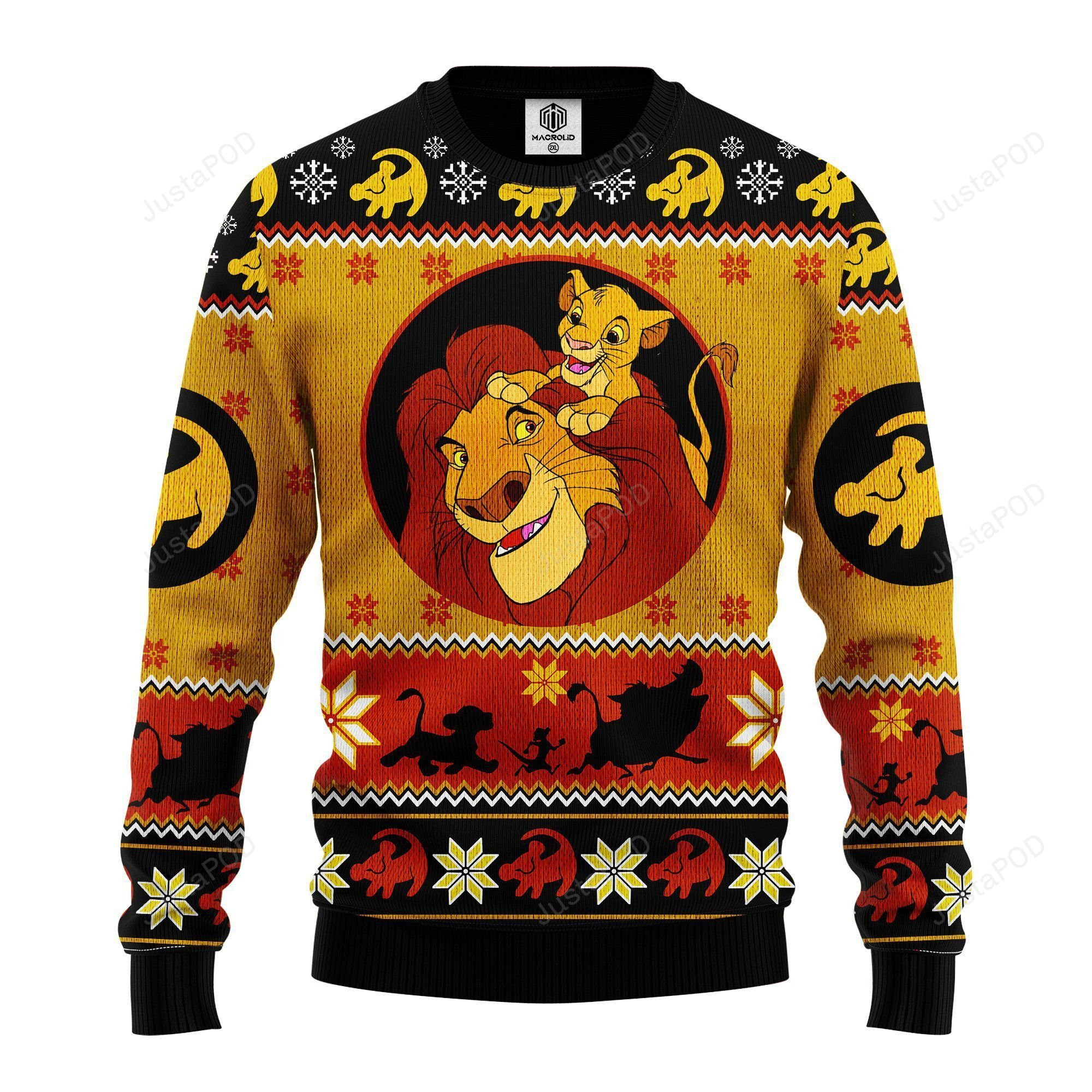 Lion King Simba Ugly Christmas Sweater, Perfect Holiday Gift
