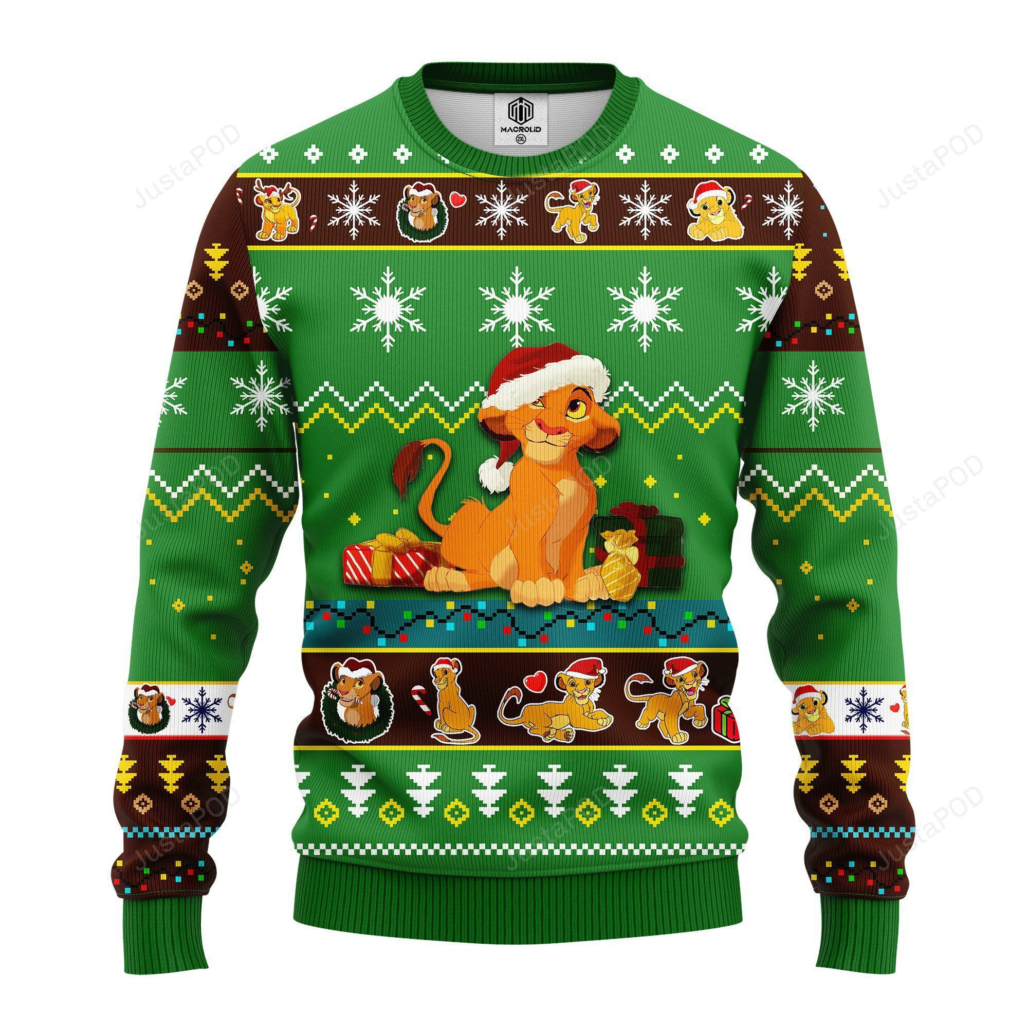 Lion King Simba Ugly Christmas Sweater, Perfect Holiday Gift