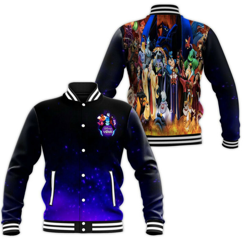 Lion King x Little Mermaid Fashion Baseball Jacket for Men & Women | Cartoon Fan Gift