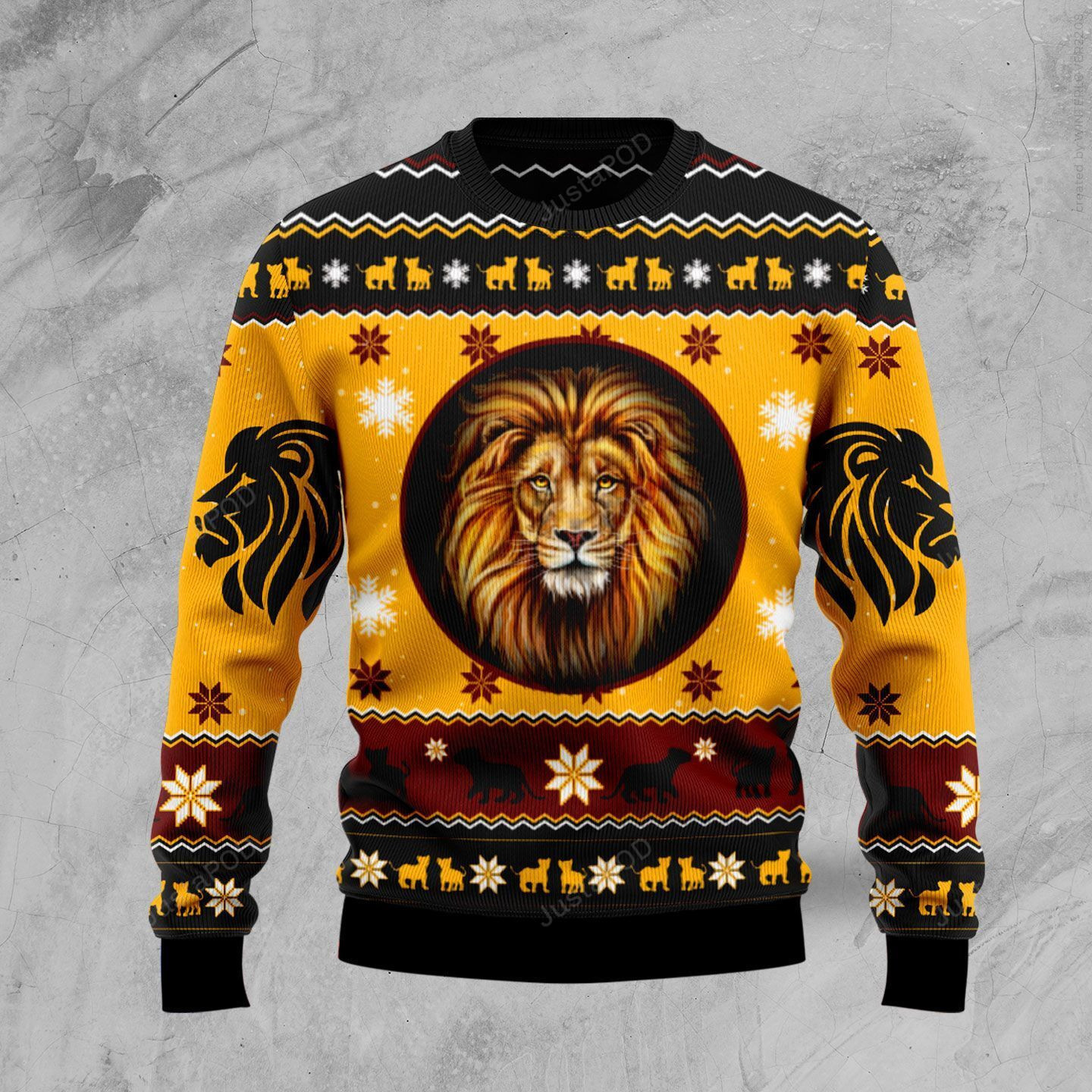 Lion Ugly Christmas Sweater, Perfect Holiday Gift