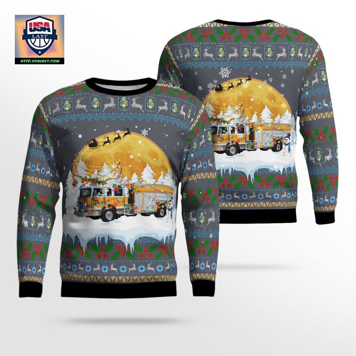 Lisle-Woodridge Fire District Christmas AOP Sweater