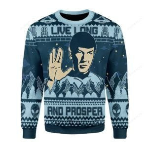 Live Long And Prosper Ugly Christmas Sweater, Perfect Holiday Gift