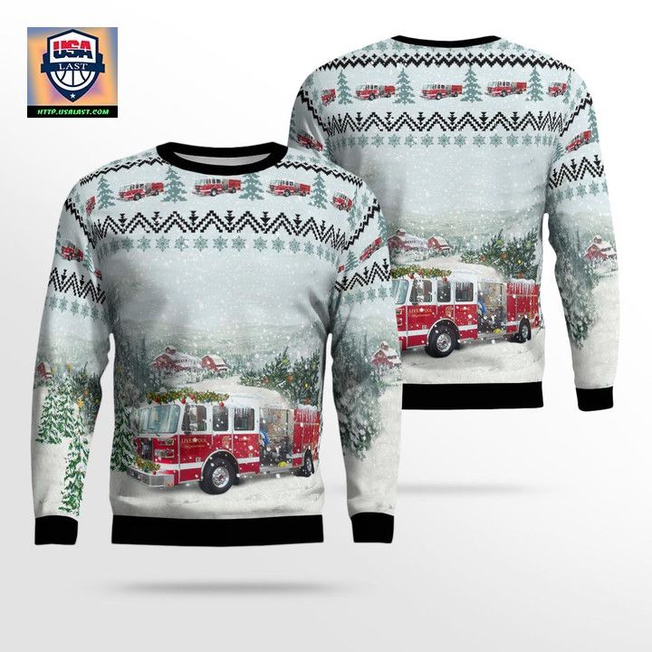 Liverpool Fire Department Liverpool New York Christmas AOP Sweater