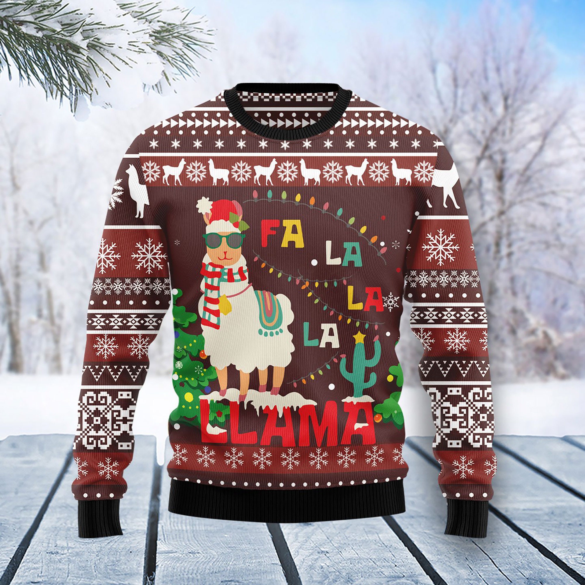 Llama Falalala Sheep Christmas Ugly Christmas Sweater