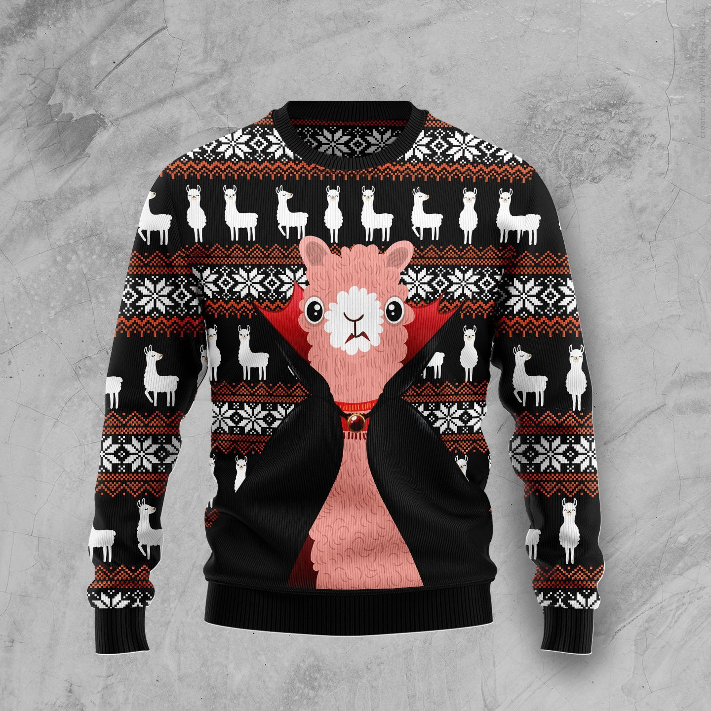 Llama Halloween For Unisex Ugly Christmas Sweater,