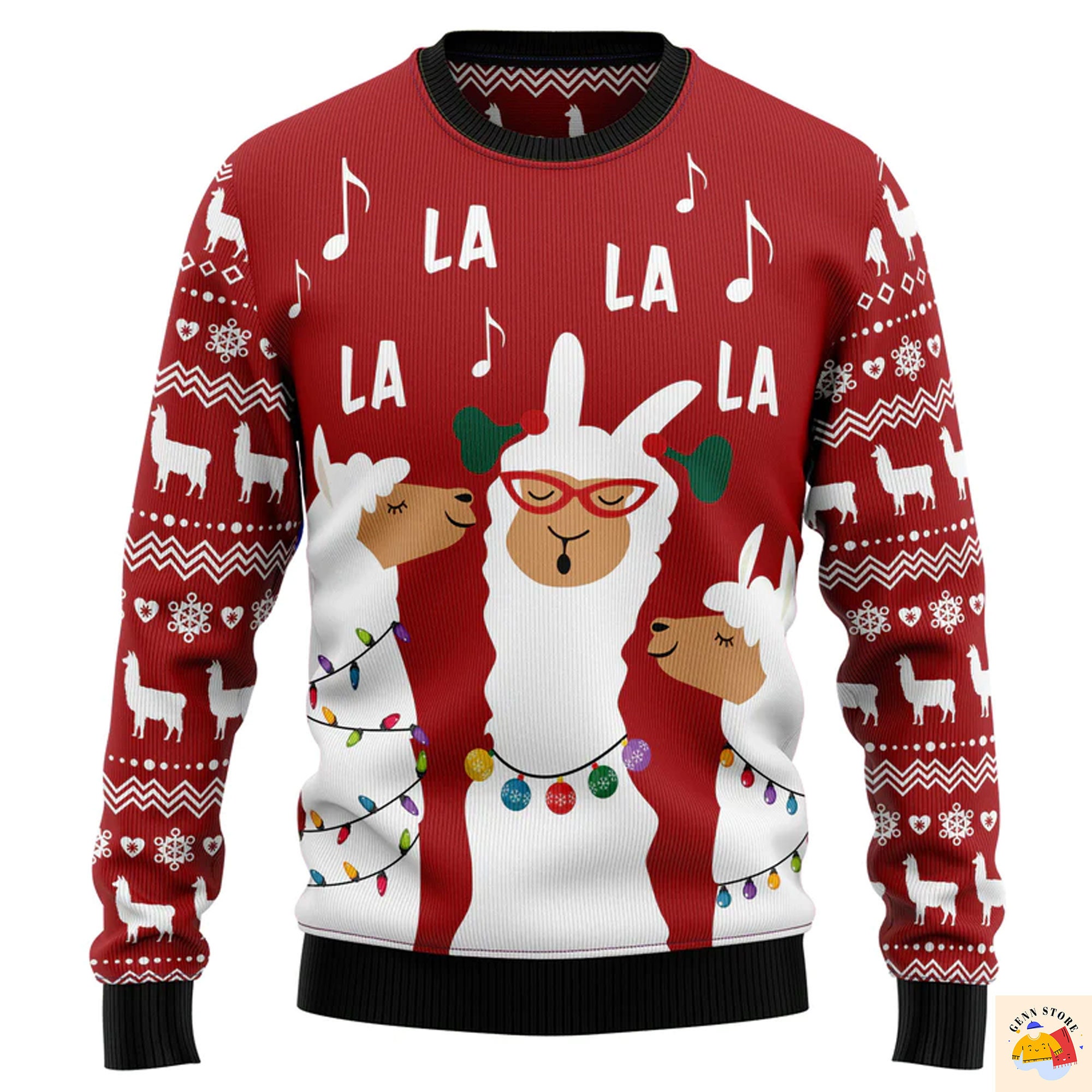 Llama La La Ugly Christmas Sweater