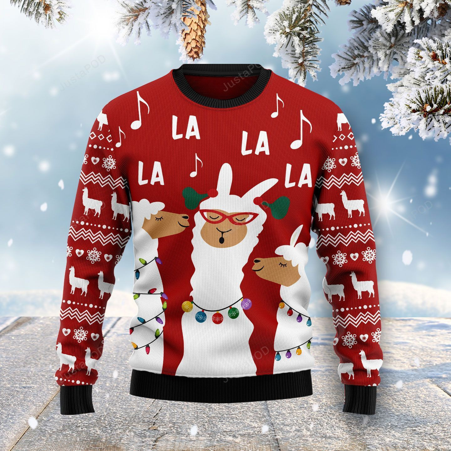 Llama La La Ugly Christmas Sweater, Perfect Holiday Gift