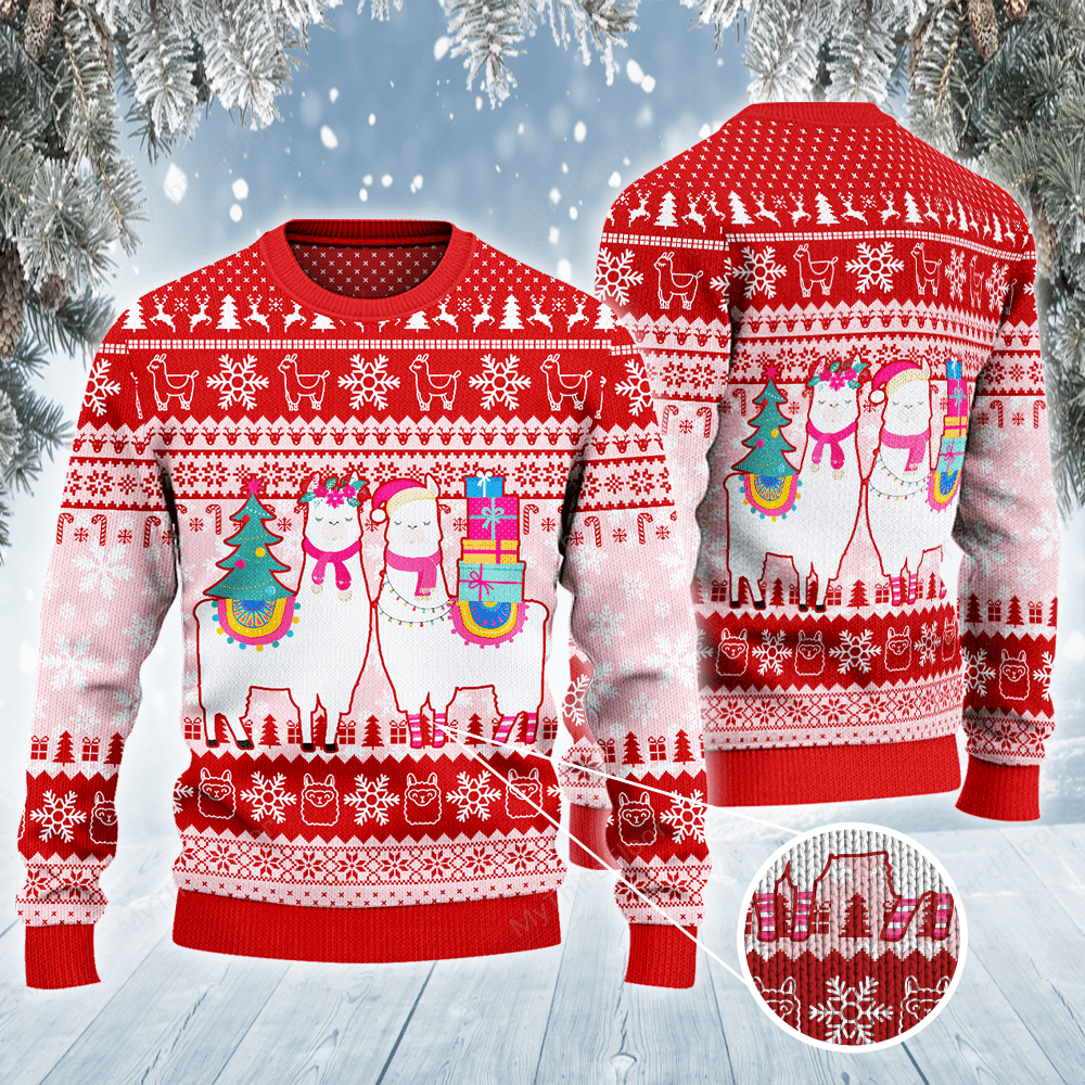 Llama Lovers Christmas Ugly Christmas Sweater, Perfect Holiday Gift