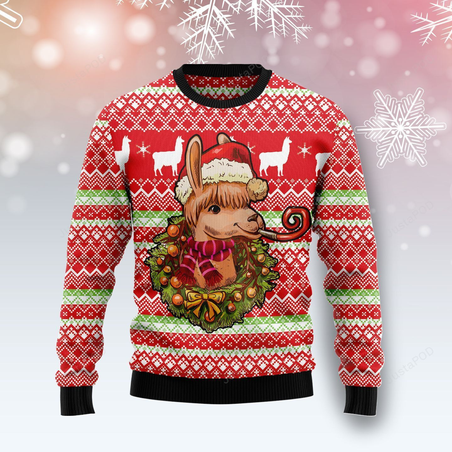 Llama Loves Ugly Christmas Sweater, Perfect Holiday Gift
