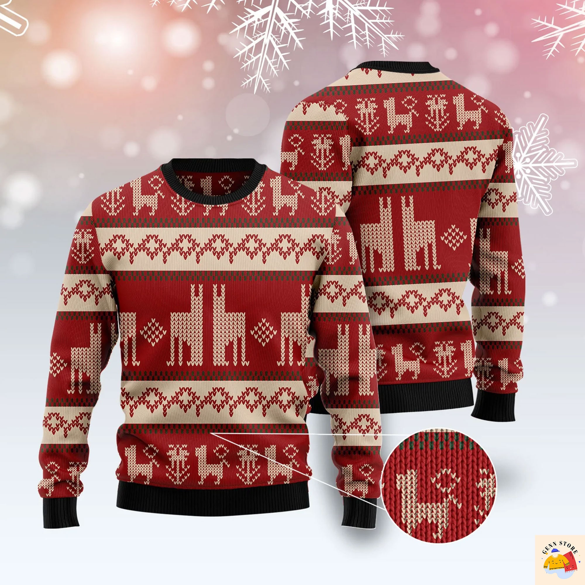 Llama Ugly Christmas Sweater