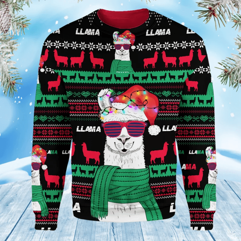 Llama Ugly Christmas Sweater, Perfect Holiday Gift