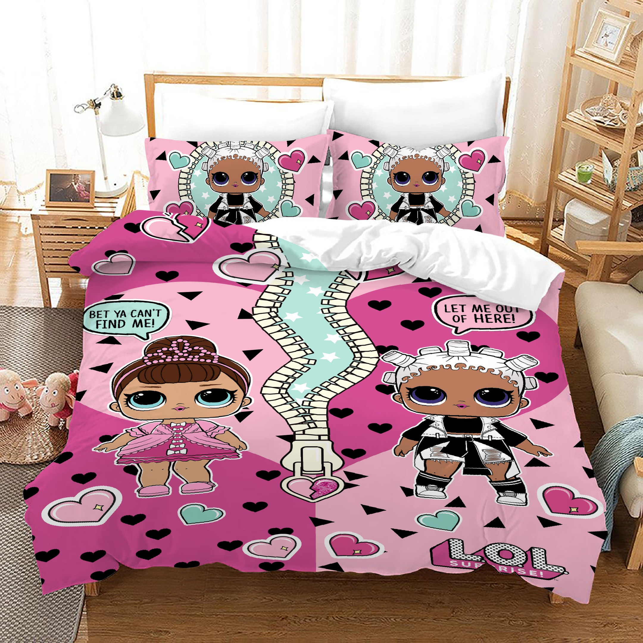 Lol Surprise! Duvet Cover Quilt Cover Pillowcase Bedding Set Bed Linen Home Bedroom Decor