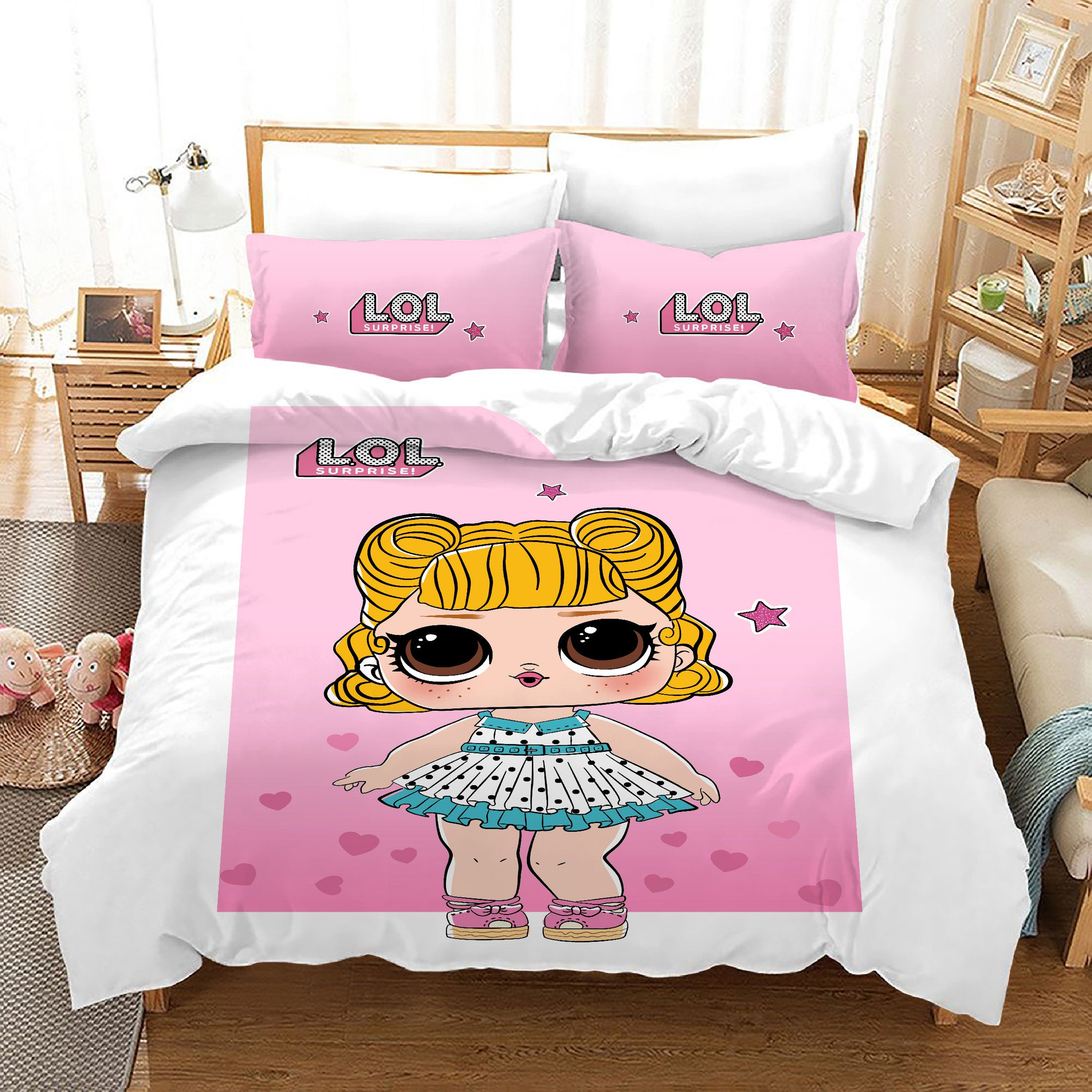 Lol Surprise! Duvet Cover Quilt Cover Pillowcase Bedding Set Bed Linen Home Bedroom Decor