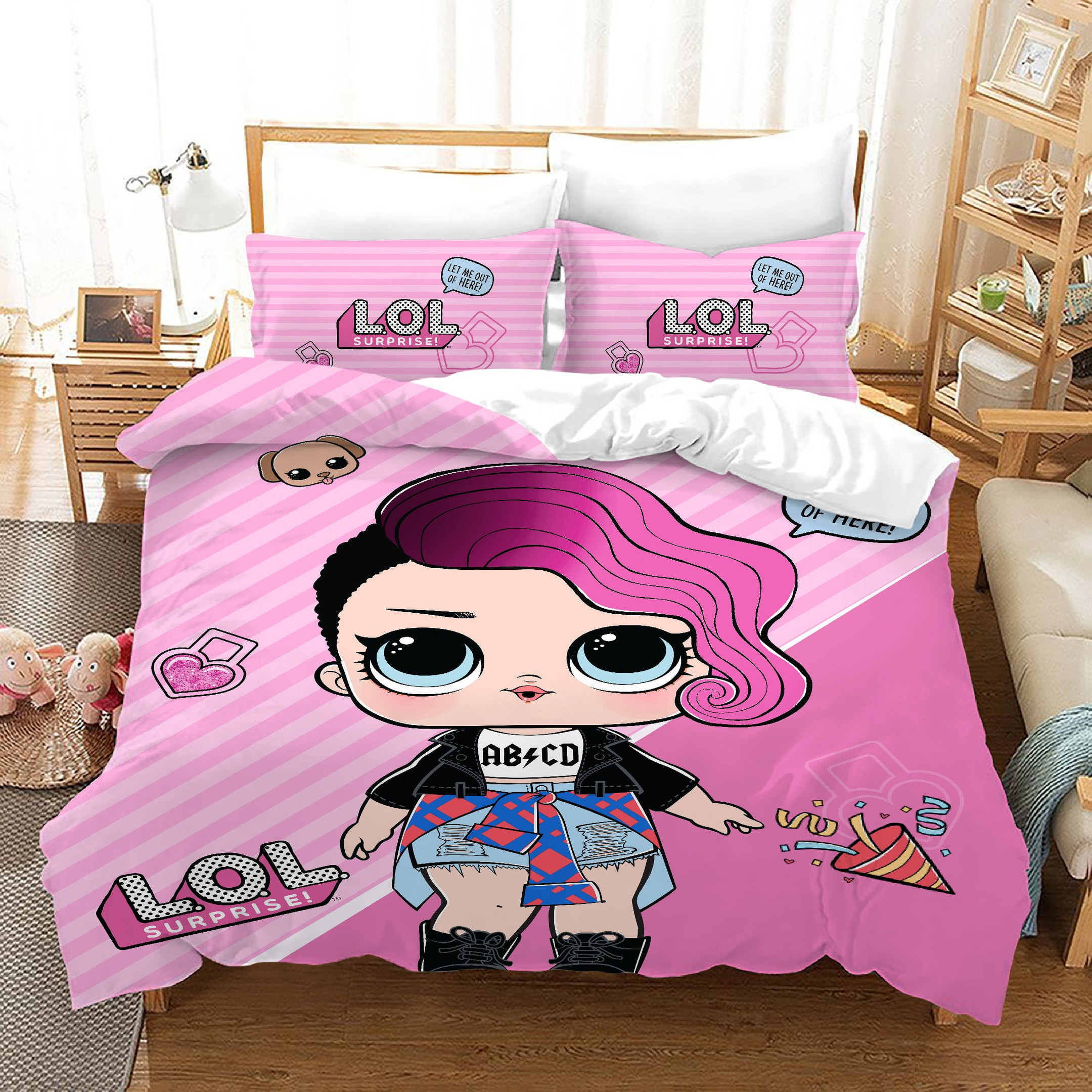 Lol Surprise! Duvet Cover Quilt Cover Pillowcase Bedding Set Bed Linen Home Bedroom Decor