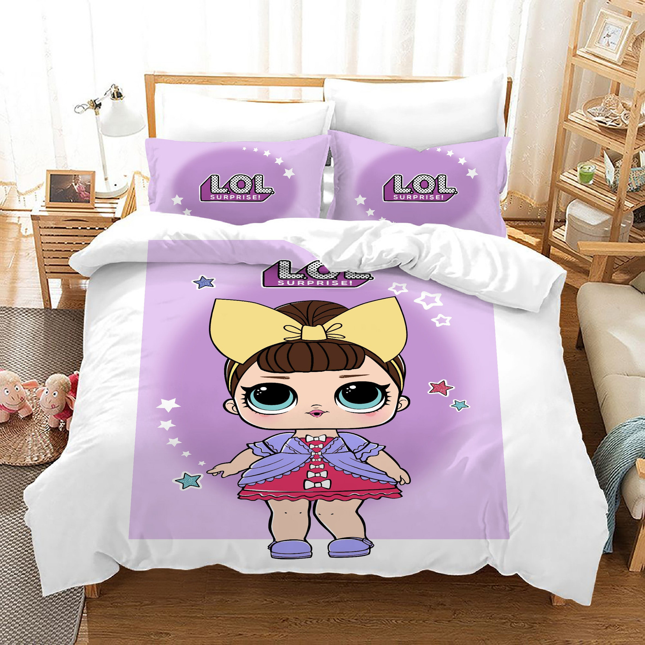 Lol Surprise! Duvet Cover Quilt Cover Pillowcase Bedding Set Bed Linen Home Bedroom Decor