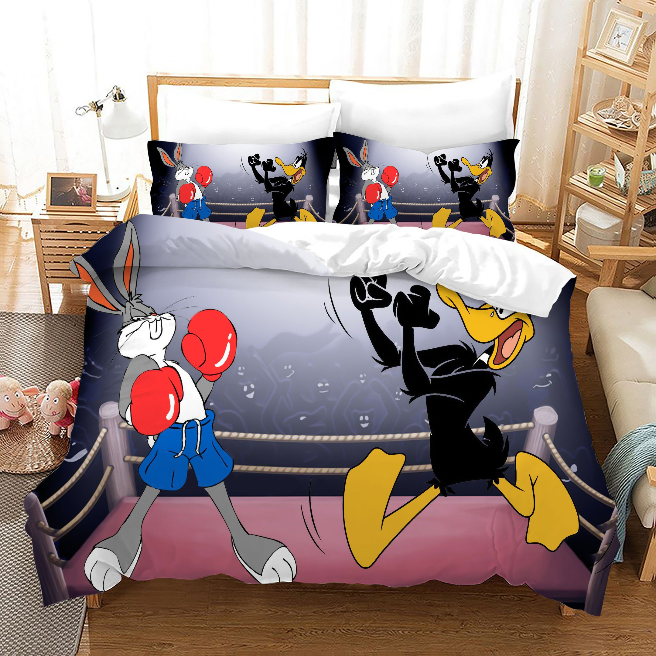 Looney Tunes Bugs Bunny Duvet Cover Quilt Cover Pillowcase Bedding Set Bed Linen Home Bedroom Decor