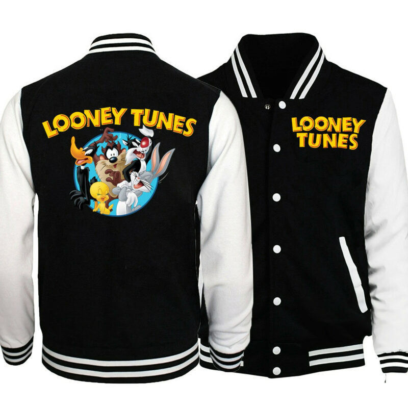 Looney Tunes Fashion Baseball Jacket for Men & Women | Cartoon Fan Gift