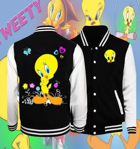Looney Tunes Tweety Fashion Baseball Jacket for Men & Women | Cartoon Fan Gift