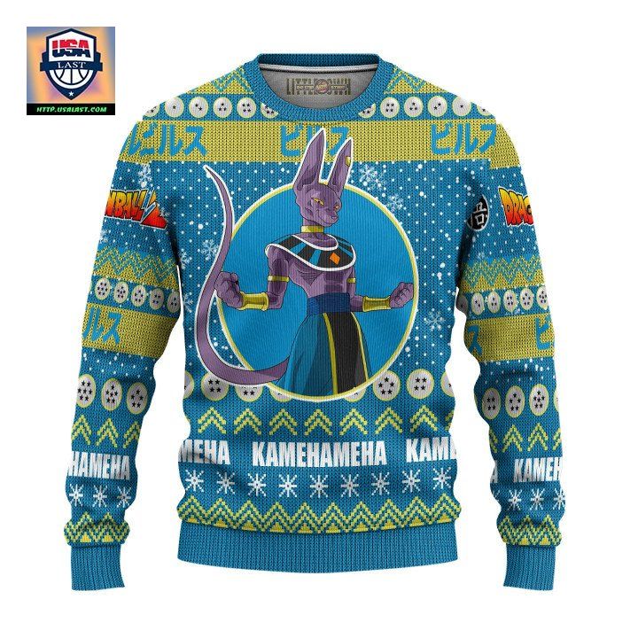 Lord Beerus Ugly Christmas Sweater And 3D Hoodie Dragon Ball Z Xmas Gift