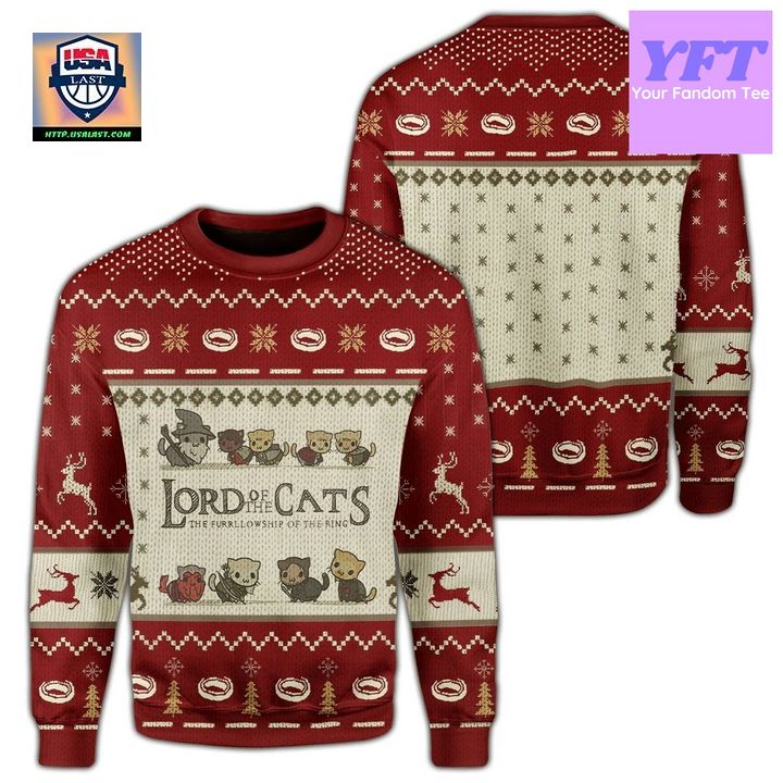 Lord Of Cats Xmas 3d Ugly Christmas Sweater