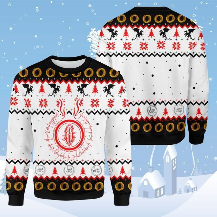 Lord Of The Ring Eyes Of Sauron Ugly Christmas Sweater,