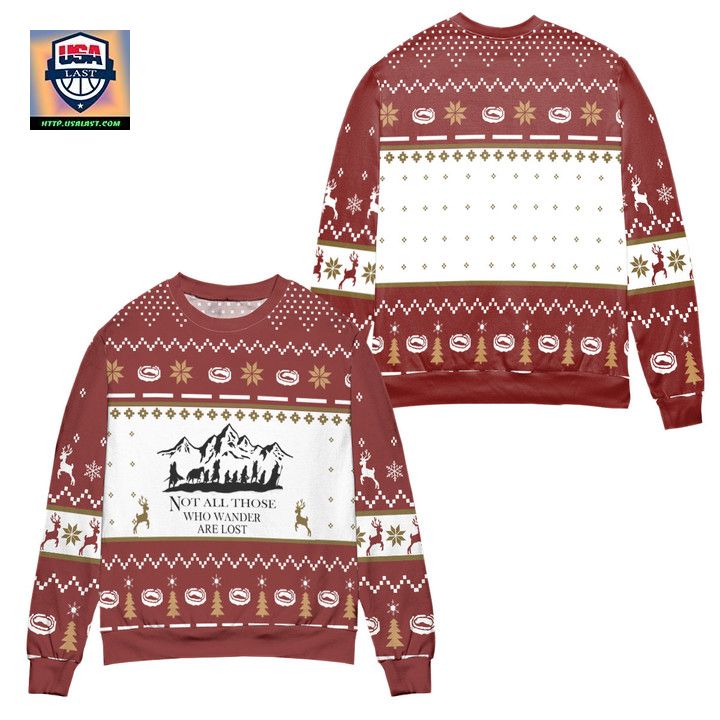 Lord Of The Rings Not All Those Who Wander Are Lost Ugly Christmas Sweater