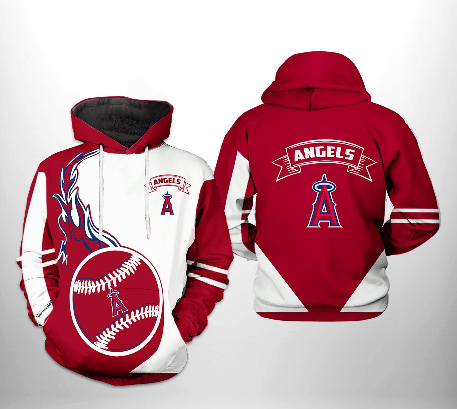 Los Angeles Angels MLB Classic 3D All Over Print Hoodie & Zip Hoodie