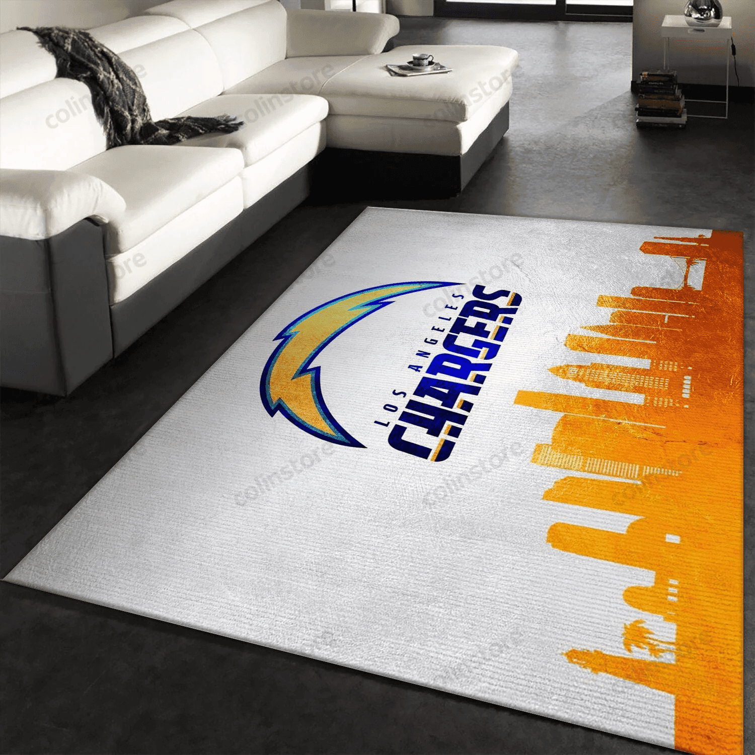 Los Angeles Chargers 3D Rectangle Area Rug – Full Print Carpet For Living Room & Bedroom Home Decor