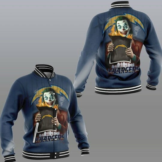Los Angeles Chargers Joker Navy Varsity Baseball Jacket for Men & Women | NFL Team Fan Gift