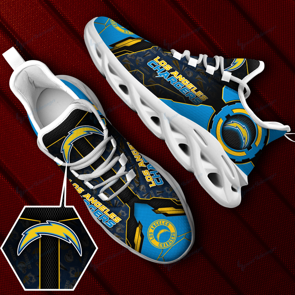 Los Angeles Chargers Max Soul Shoes Sneakers for Men And Women – NFL Football Fan Shoes, Team Sneakers