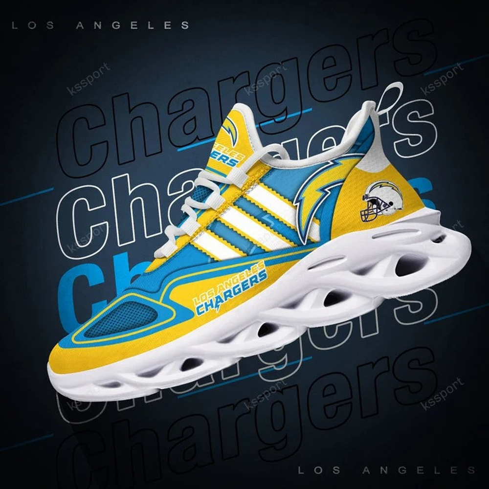 Los Angeles Chargers Max Soul Shoes Sneakers for Men And Women – NFL Football Fan Shoes, Team Sneakers