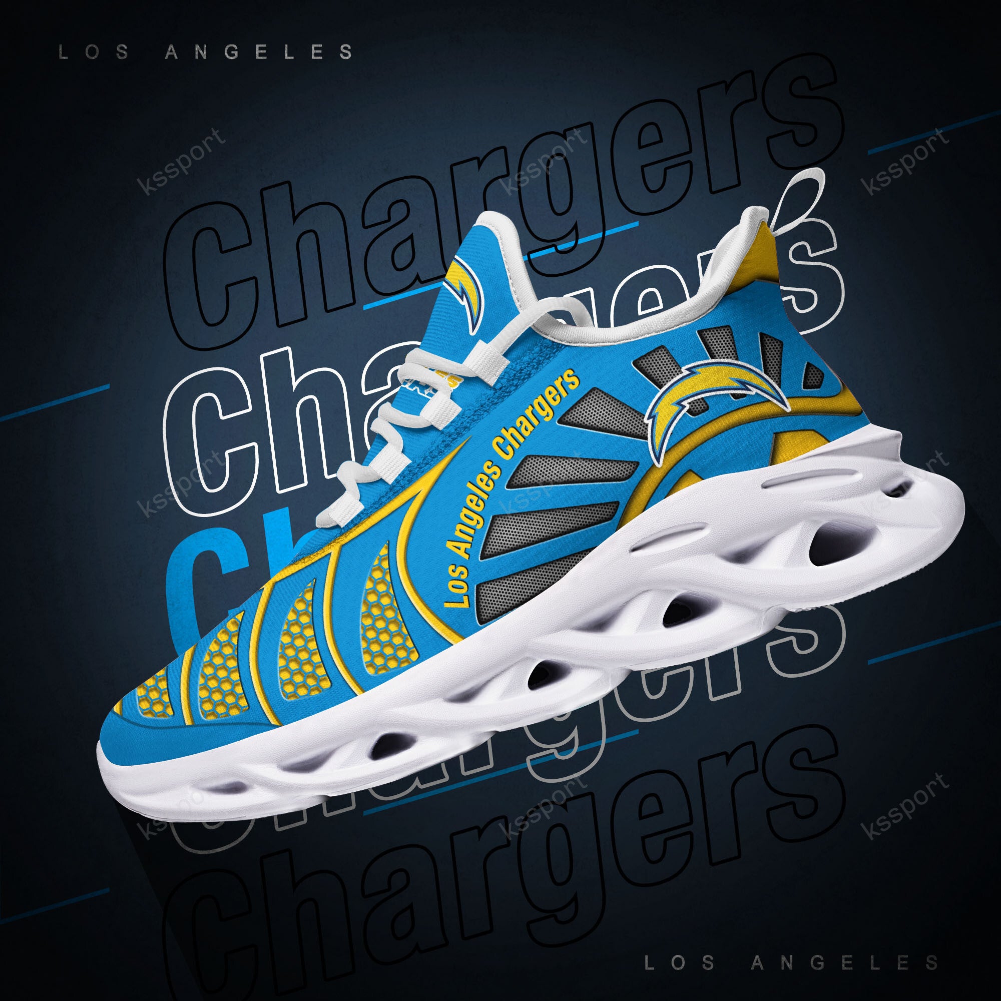 Los Angeles Chargers NFL Max Soul Shoes Sneakers for Men And Women – NFL Football Fan Shoes, Team Sneakers