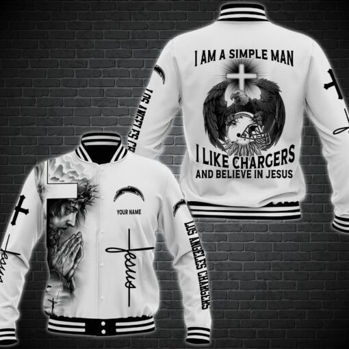 Los Angeles Chargers Personalized Baseball Jacket for Men & Women | NFL Team Fan Gift