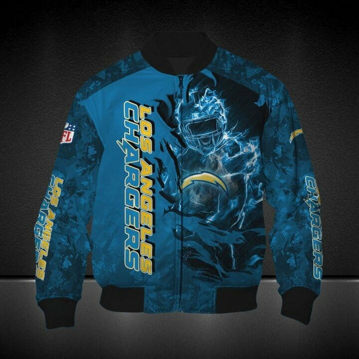 Los Angeles Chargers Powder Blue Bomber Jacket | NFL Team Jacket for Men & Women | Football Fan Gift