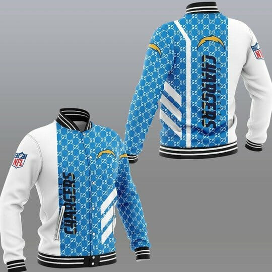 Los Angeles Chargers Powder Blue White Varsity Baseball Jacket for Men & Women | NFL Team Fan Gift