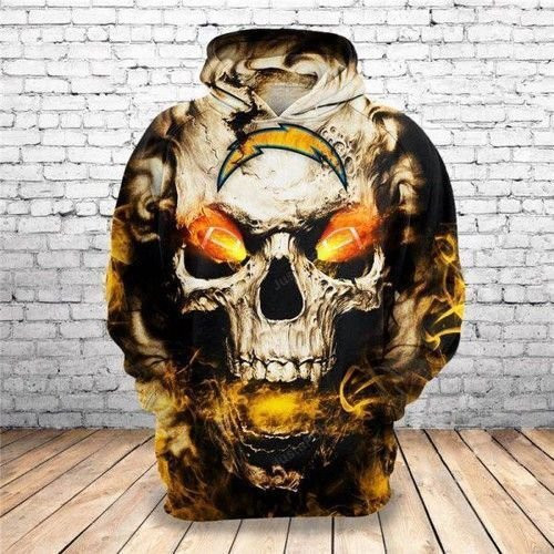Los Angeles Chargers Skull Los Angeles Chargers 3D All Over Print Hoodie & Zip Hoodie