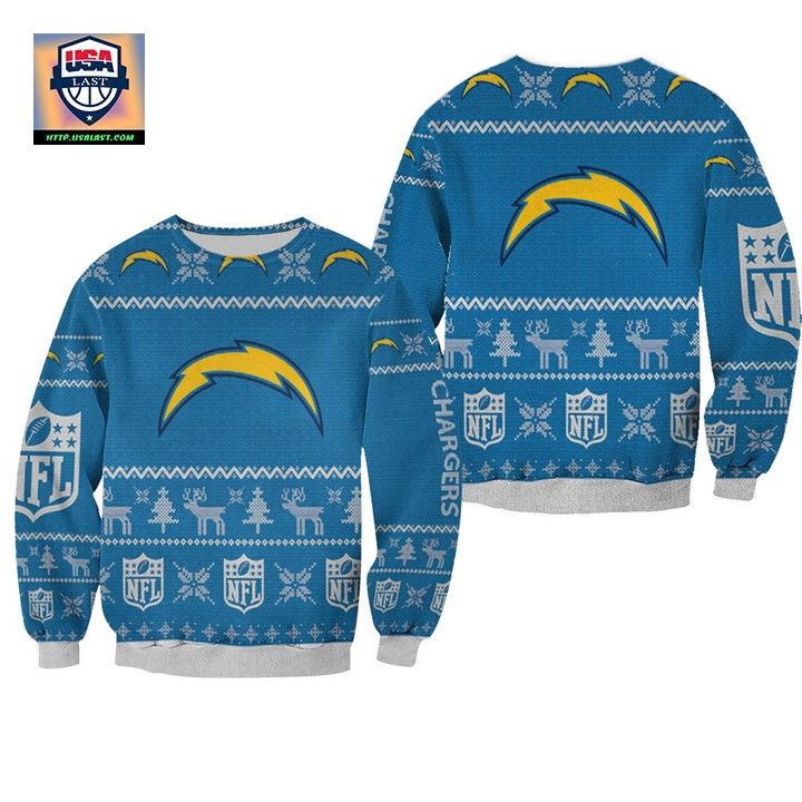Los Angeles Chargers Ugly Sweater Christmas 3D Sweater
